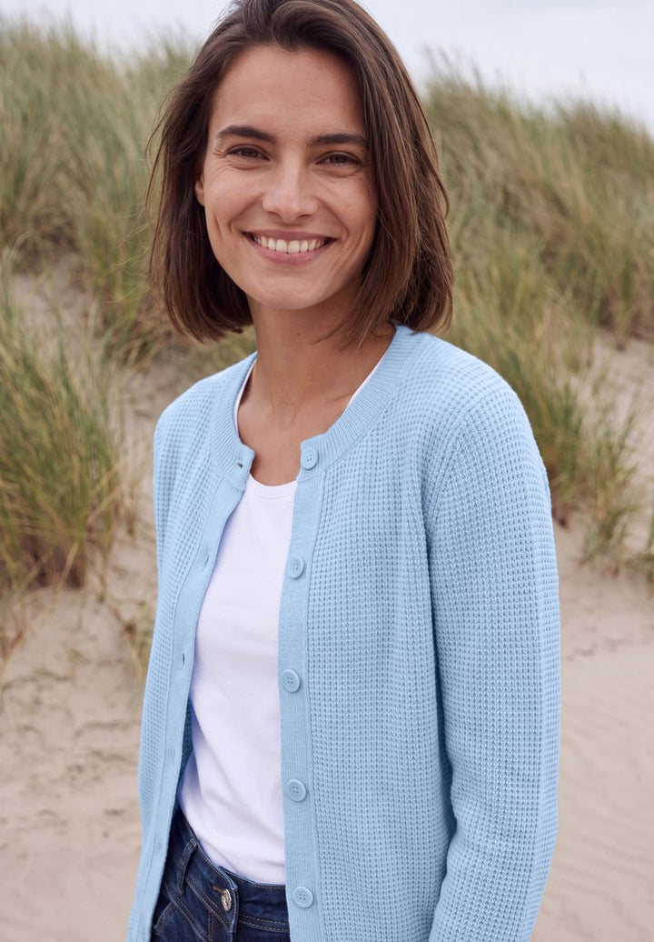 Cardigan mit Rundhals und Knopfleiste