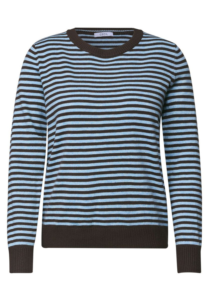 Pullover mit Rundhals und Streifen