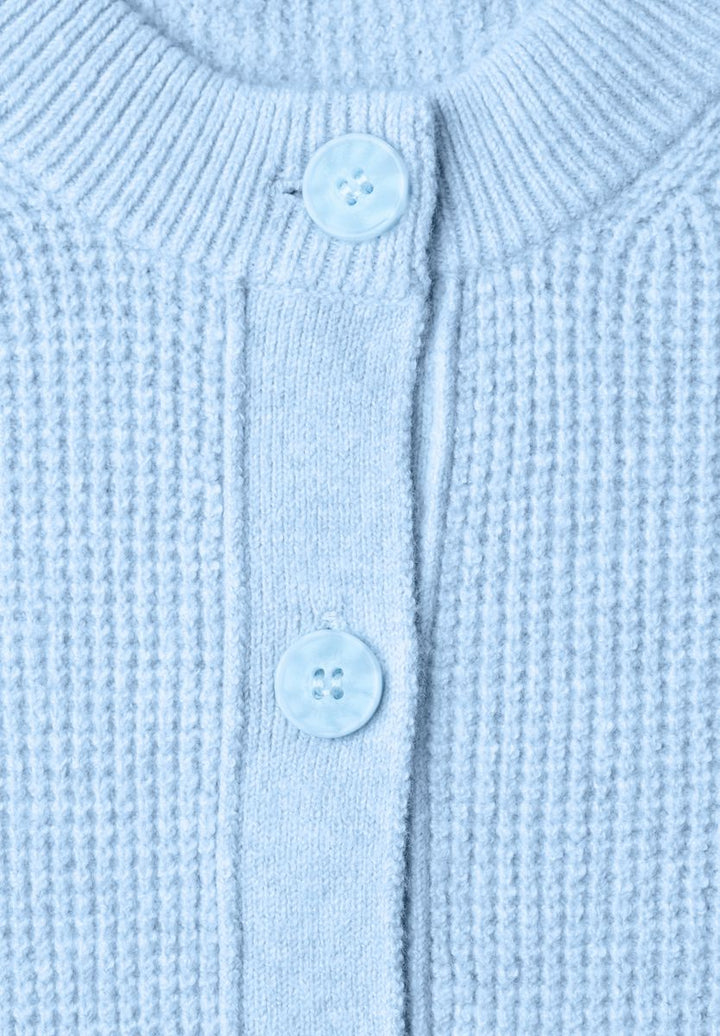Cardigan mit Rundhals und Knopfleiste
