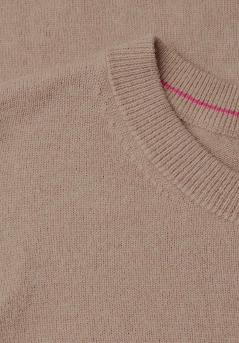 Pullover in Unifarbe mit Rundhals