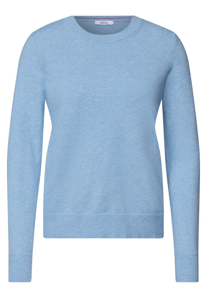 Pullover in Unifarbe mit Rundhals