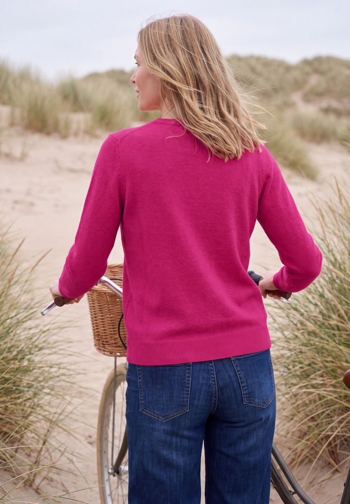 Pullover in Unifarbe mit Rundhals