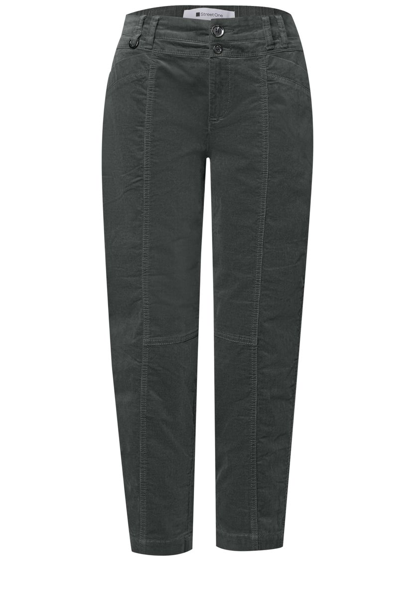 Barrel Leg Hose aus Cord im Casual Fit