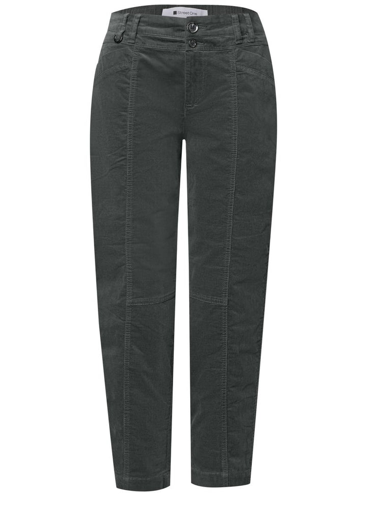 Barrel Leg Hose aus Cord im Casual Fit