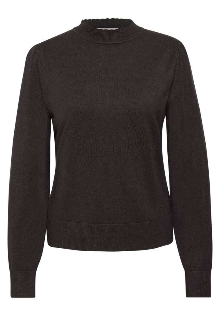 Langarm Pullover mit Turtle Neck und Raffung