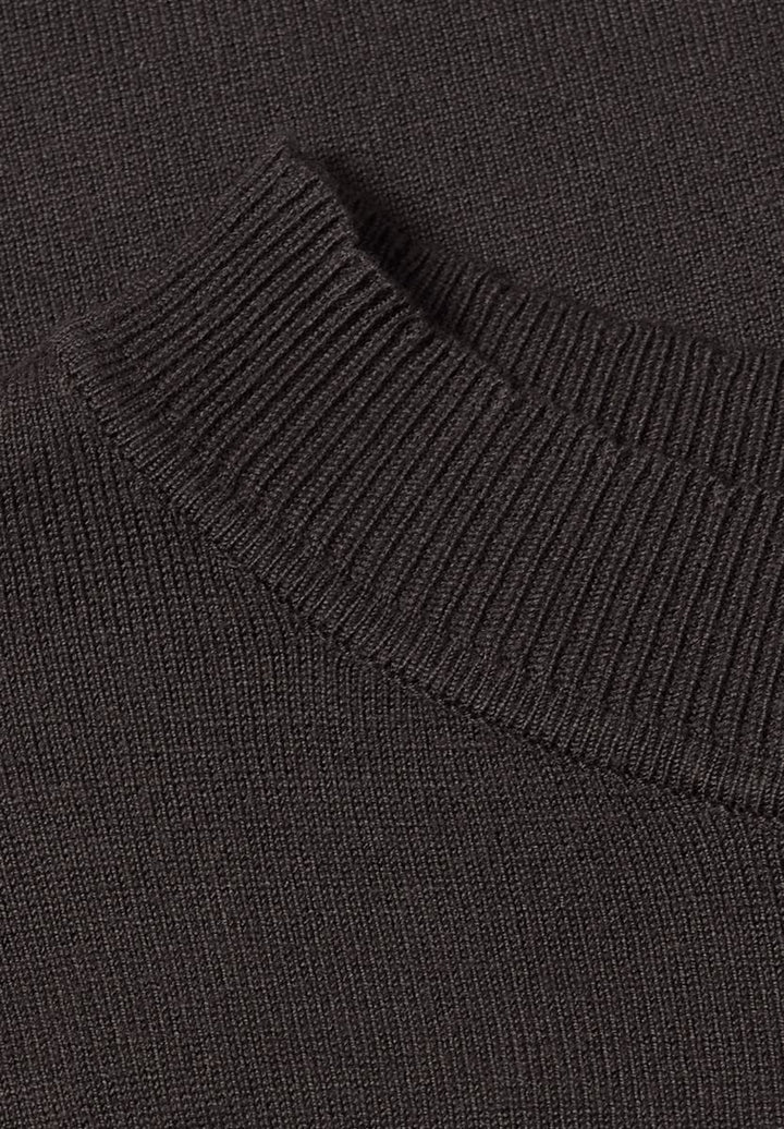 Langarm Pullover mit Turtle Neck und Raffung