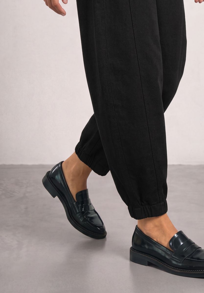High Waist Barrel Leg Hose im Casual Fit
