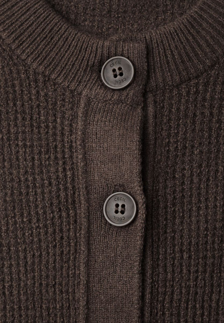 Cardigan mit Rundhals und Knopfleiste