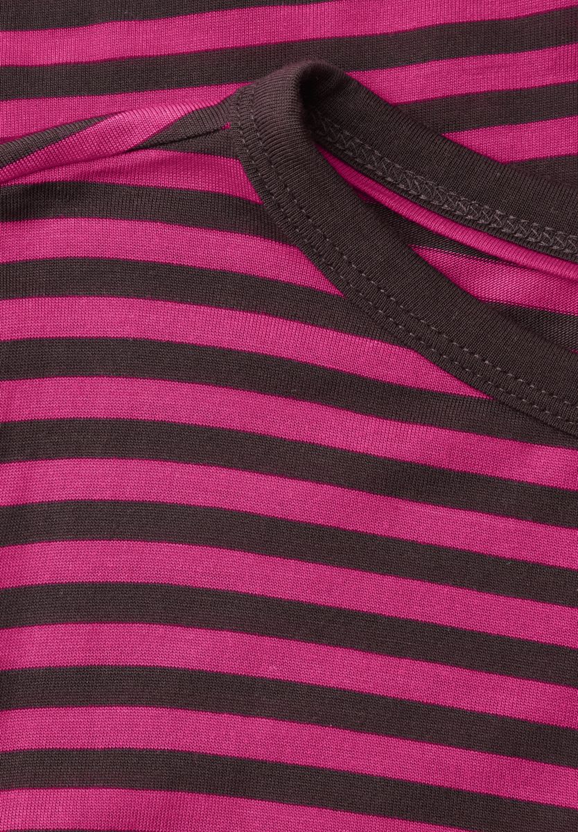 Langarm Shirt mit Boat Neck und Streifen