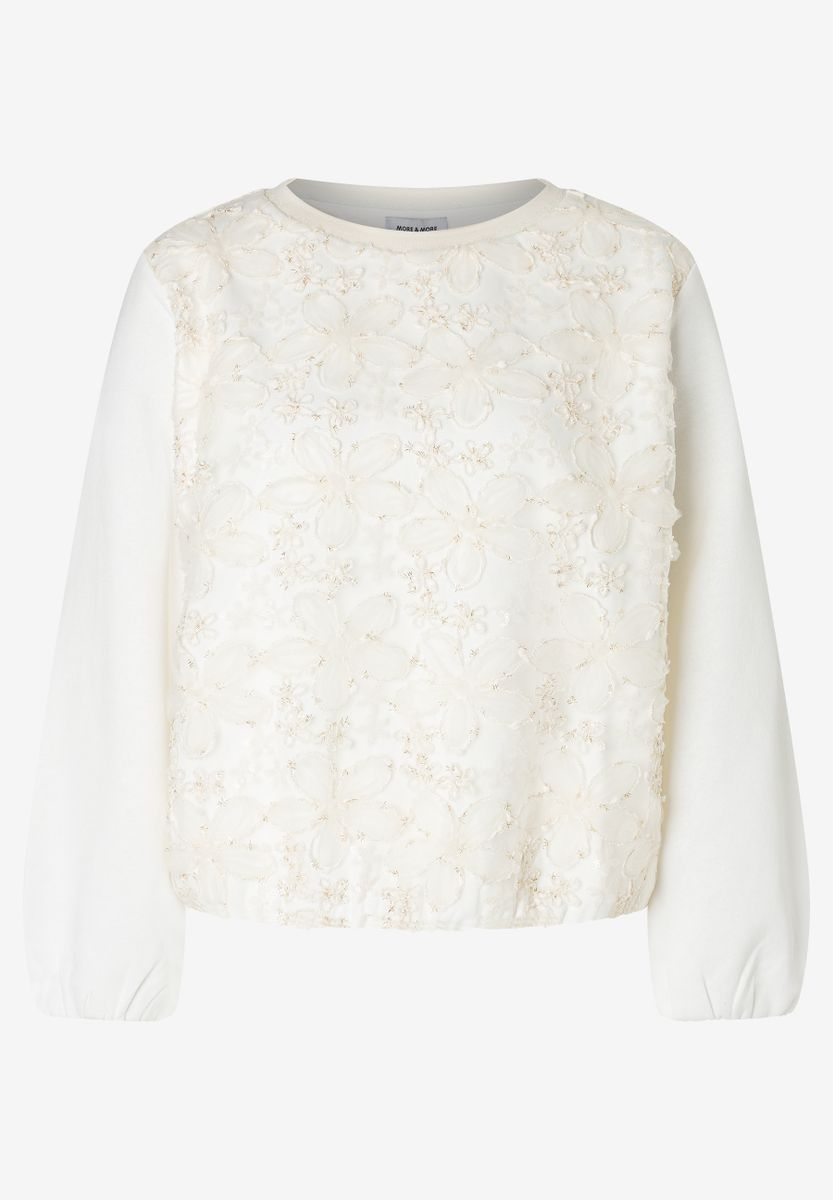 Sweatshirt mit Blütenapplikation