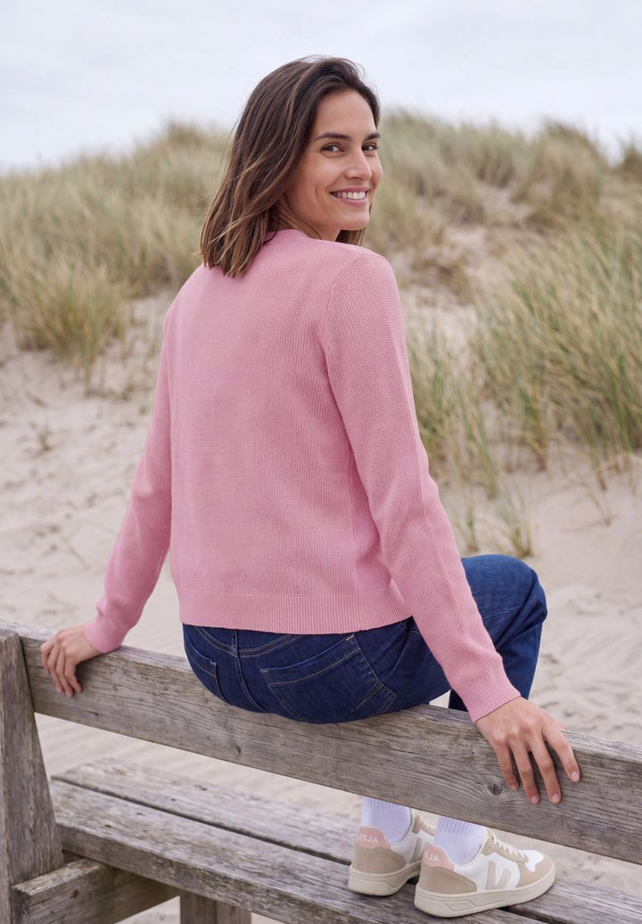 Cardigan mit V-Neck und Struktur