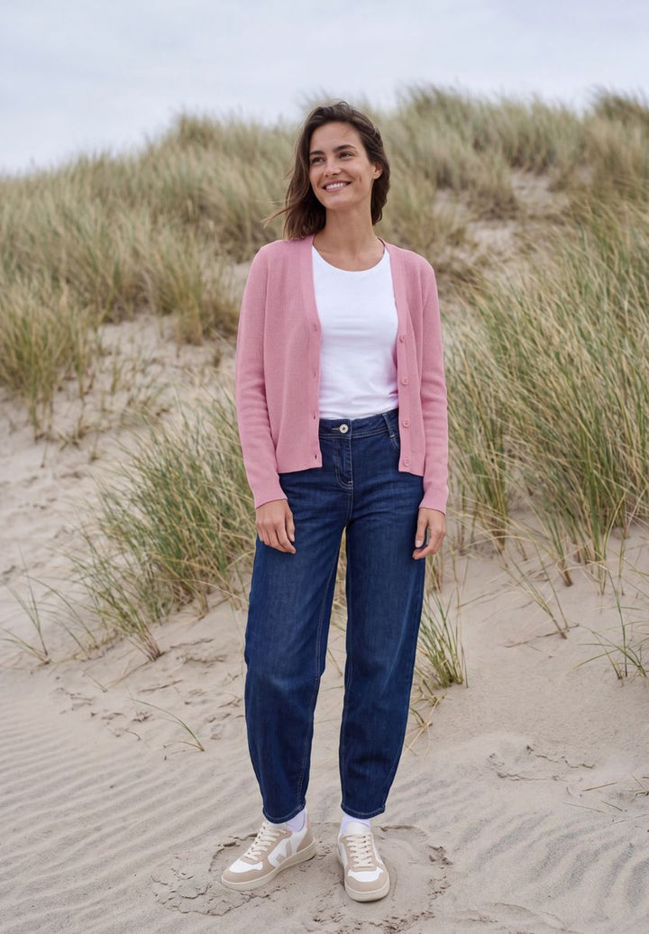 Cardigan mit V-Neck und Struktur