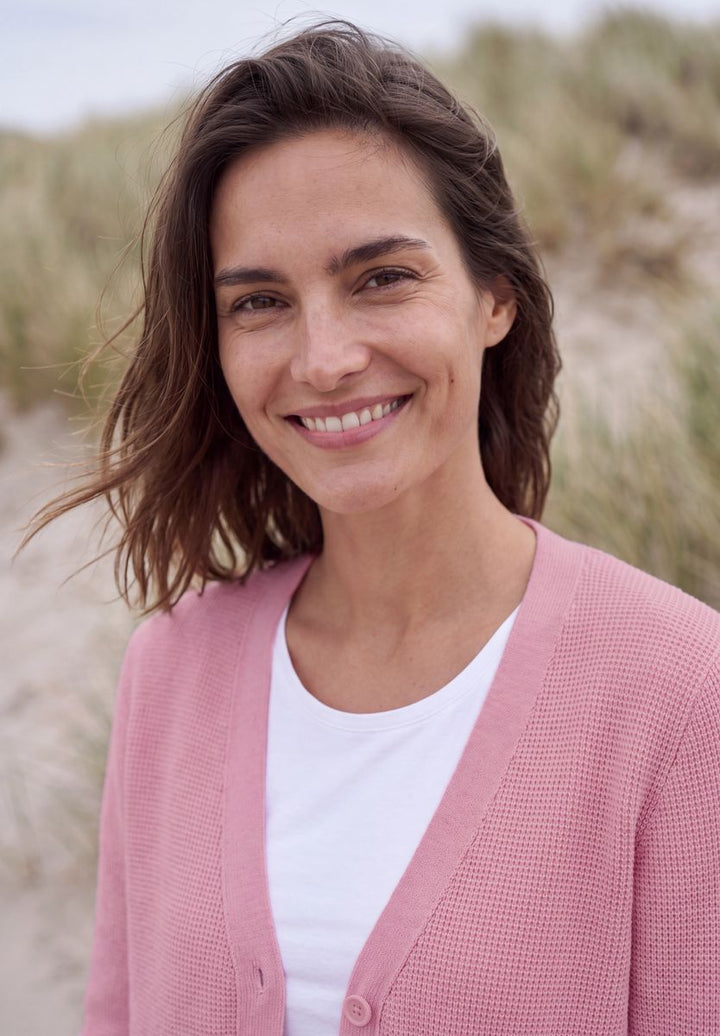 Cardigan mit V-Neck und Struktur