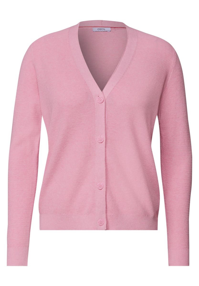 Cardigan mit V-Neck und Struktur