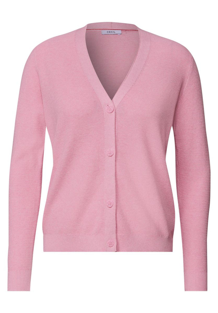Cardigan mit V-Neck und Struktur