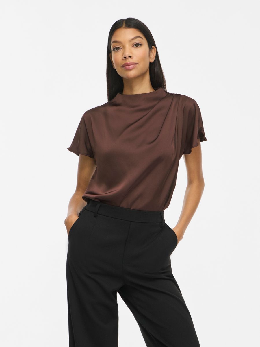 VIELMINA FUNNEL NECK S/S TOP/1