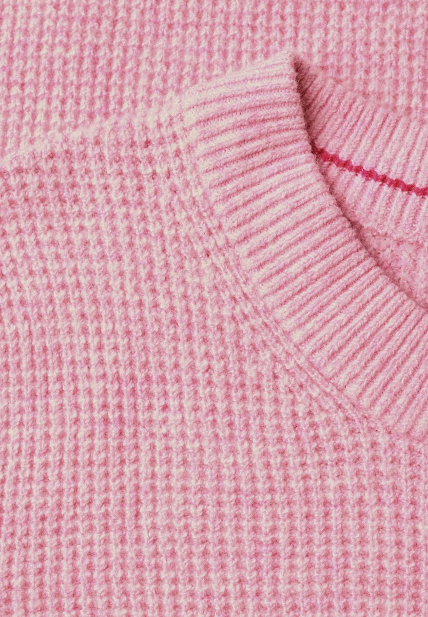 Pullover mit Rundhals und Struktur