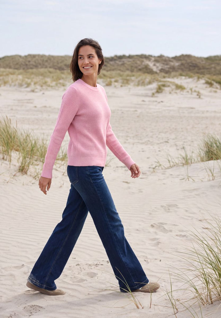 Pullover mit Rundhals und Struktur