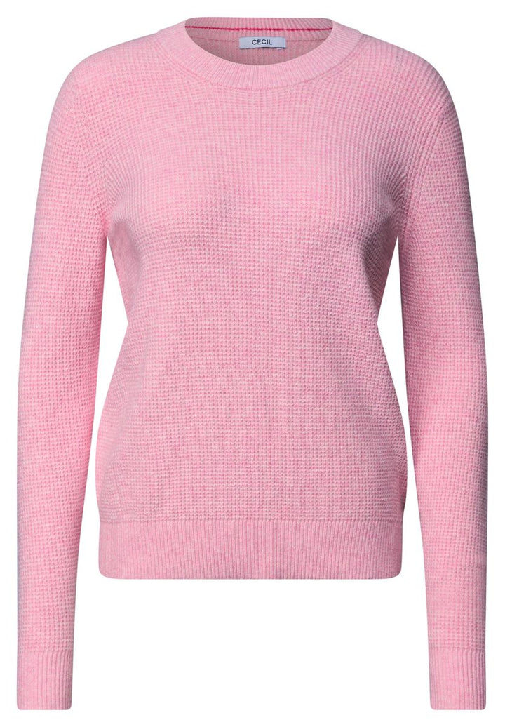 Pullover mit Rundhals und Struktur