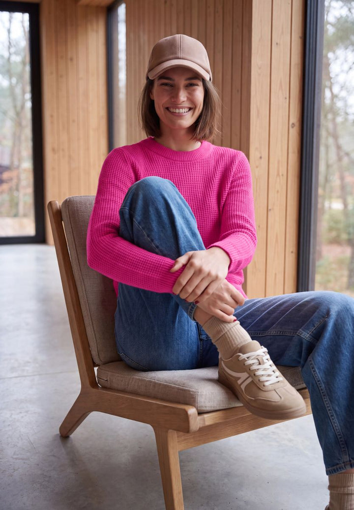 Pullover mit Rundhals und Struktur
