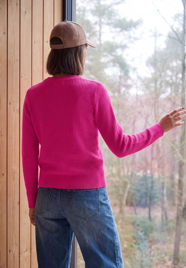 Pullover mit Rundhals und Struktur