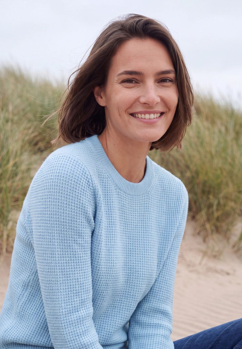 Pullover mit Rundhals und Struktur