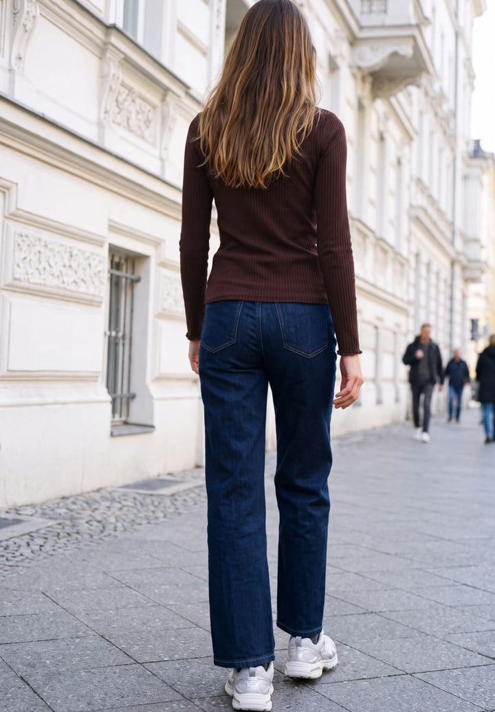 Langarm Shirt mit Turtle Neck