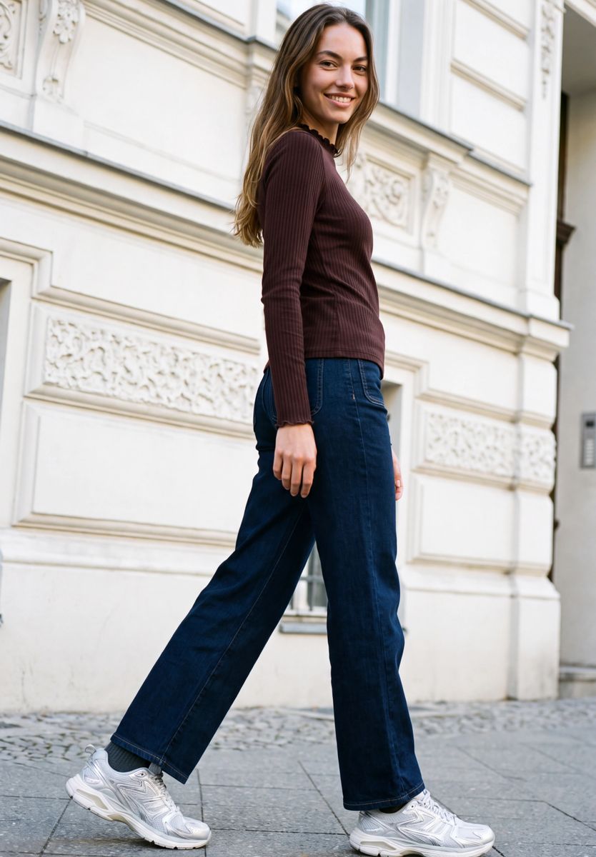 Langarm Shirt mit Turtle Neck