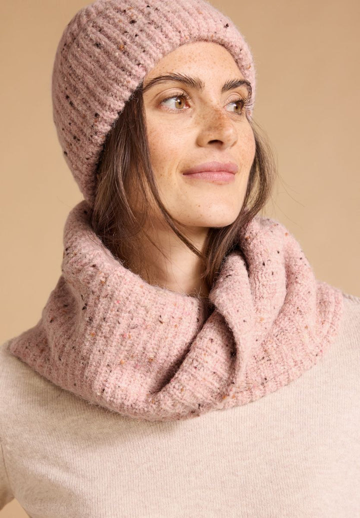 Loop-Schal mit Wollanteil und Melange-Muster