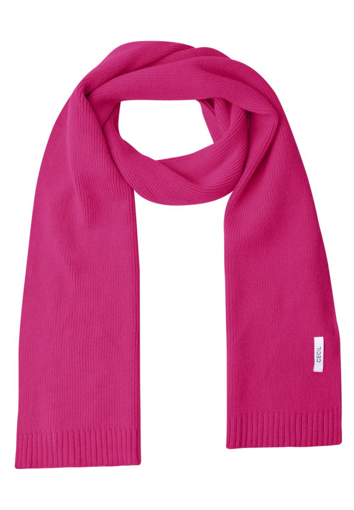 Langer Strickschal in Unifarbe