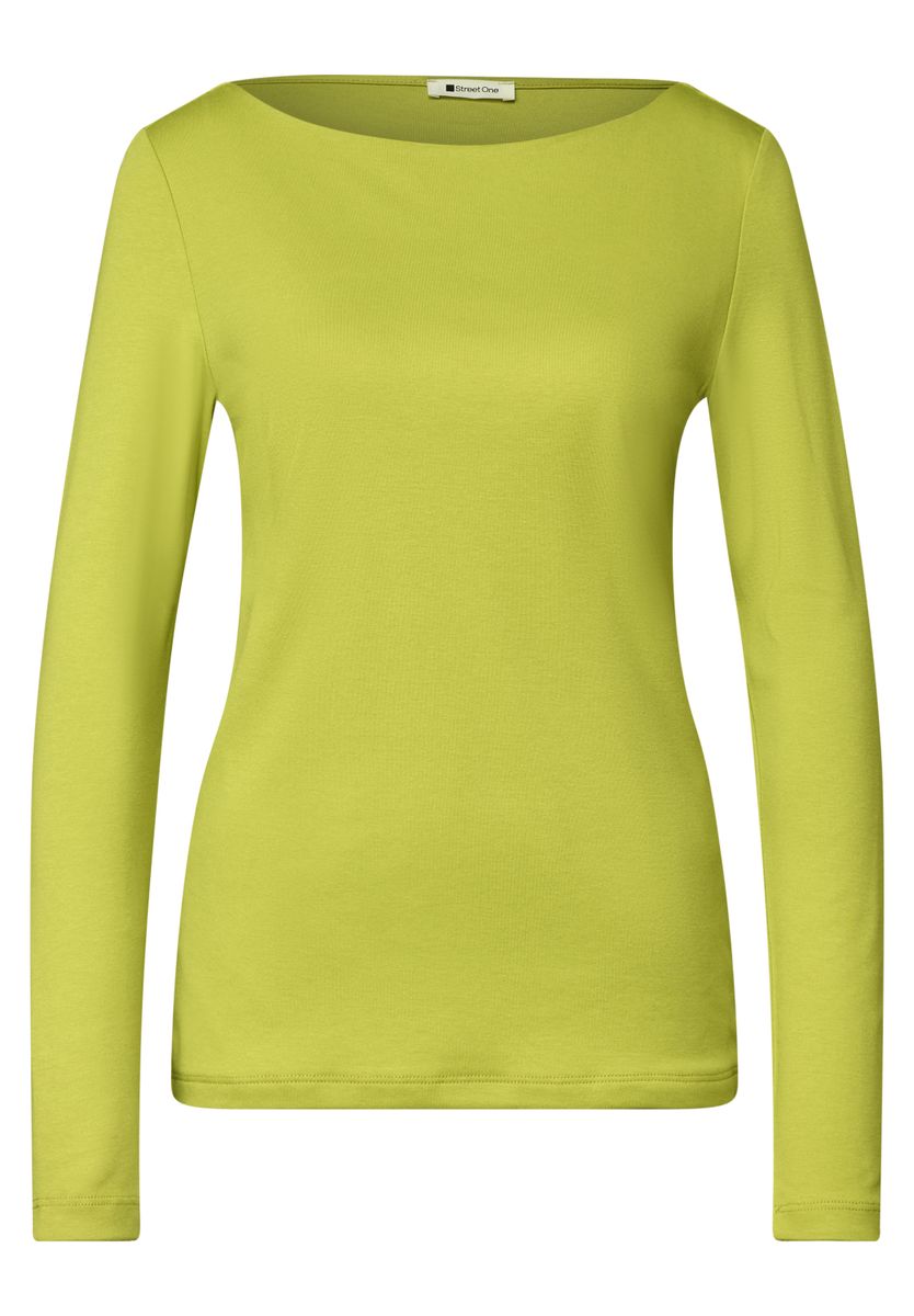 Basic Shirt mit U-Boot-Ausschnitt