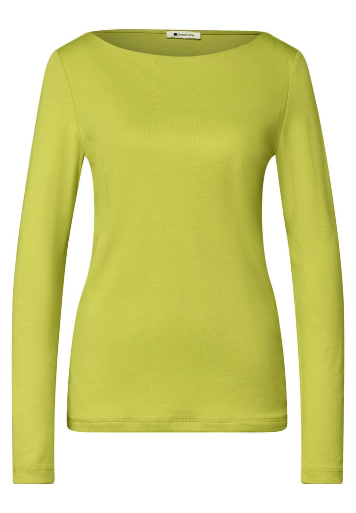 Basic Shirt mit U-Boot-Ausschnitt