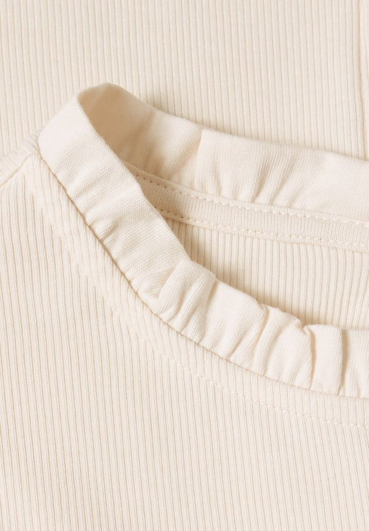Langarm Shirt mit Rundhals und Rüschen