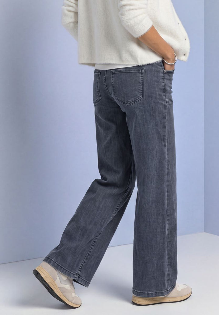 Mid Waist Wide Leg Jeans im Loose Fit