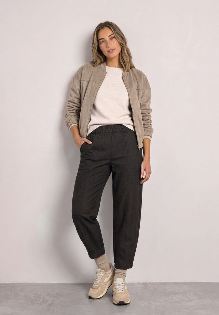 High Waist Barrel Leg Hose im Casual Fit
