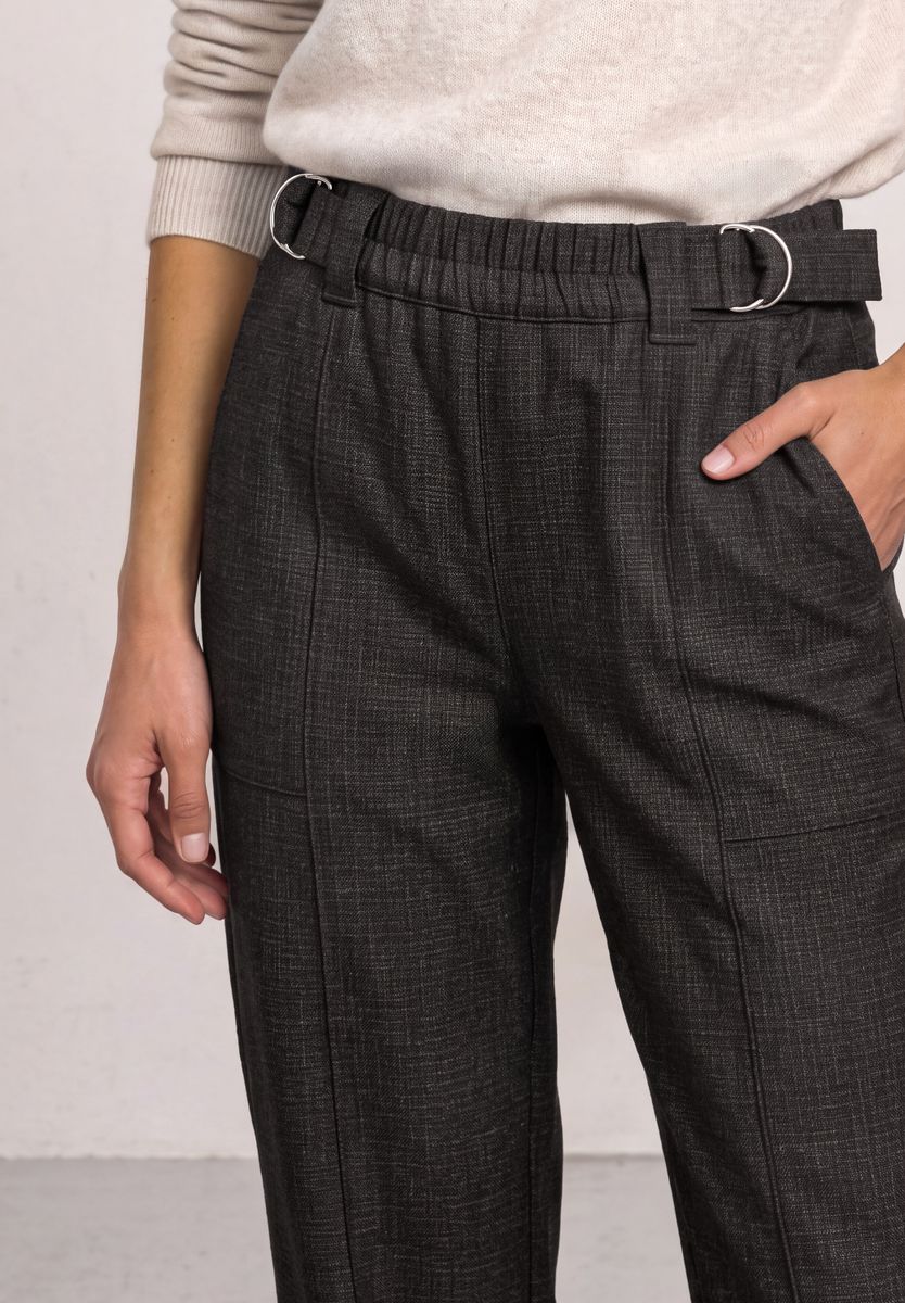 High Waist Barrel Leg Hose im Casual Fit