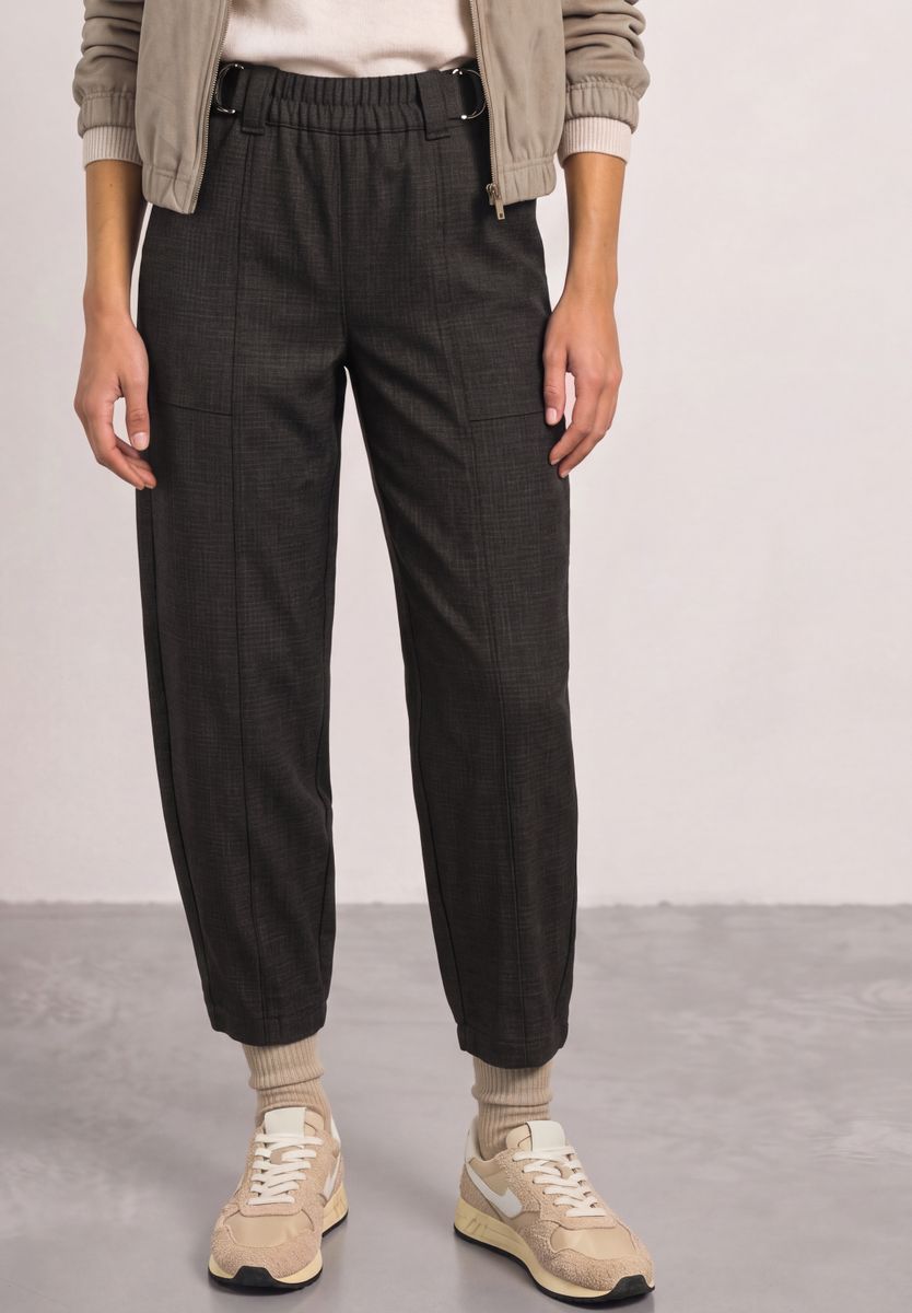 High Waist Barrel Leg Hose im Casual Fit