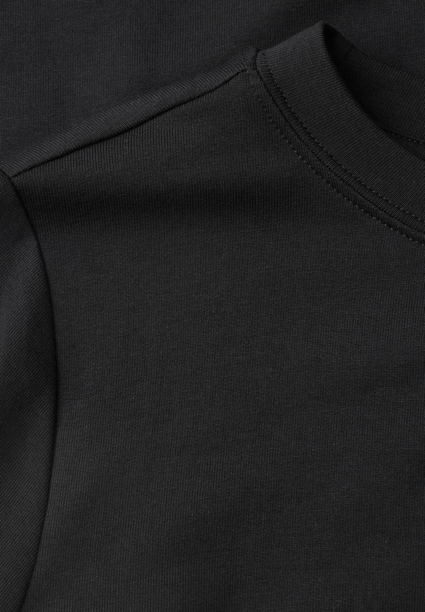 Langarm Shirt mit Tunnelzug am Saum