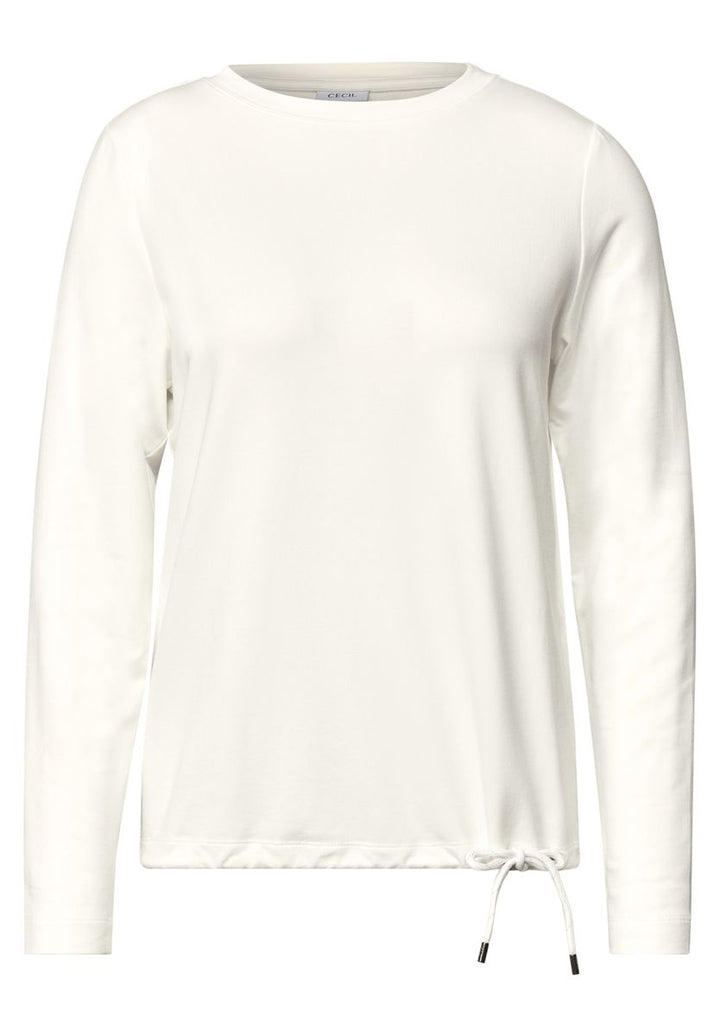 Langarm Shirt mit Tunnelzug am Saum
