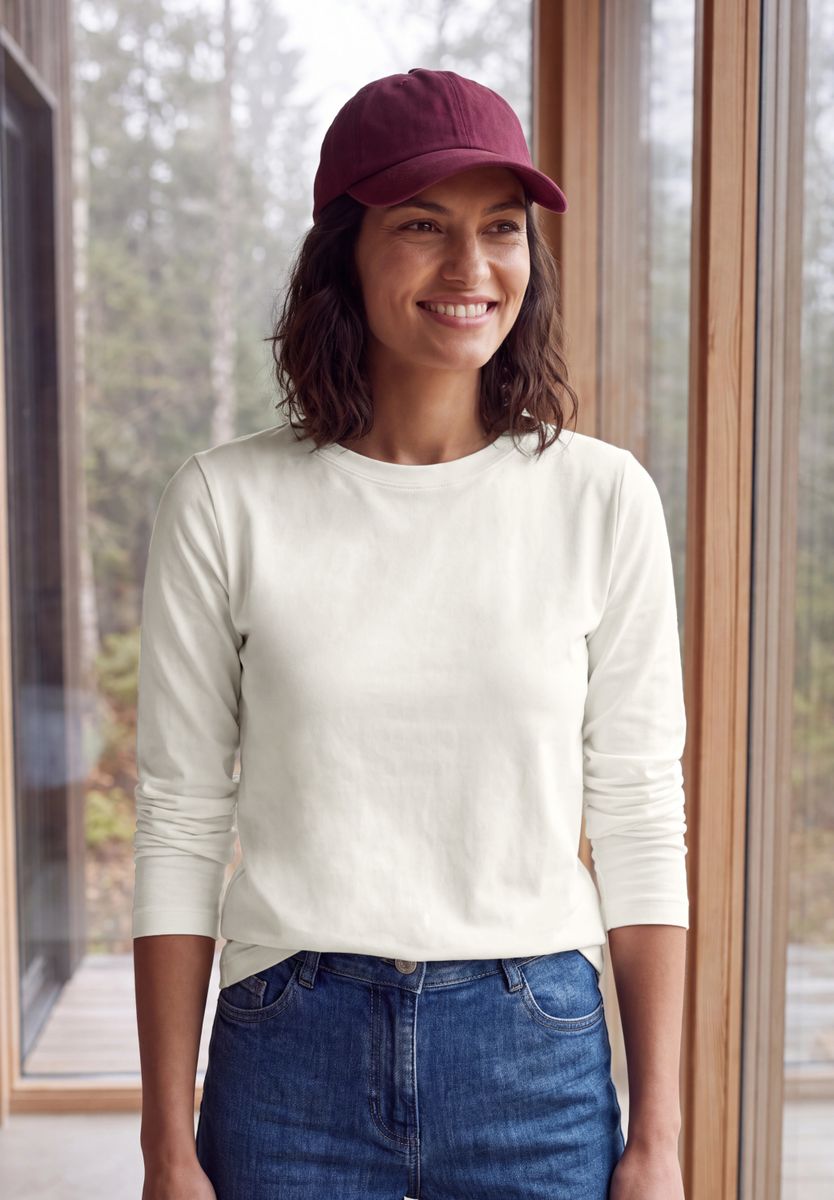 Langarm Shirt mit Tunnelzug am Saum