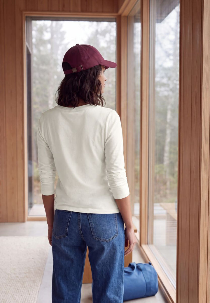 Langarm Shirt mit Tunnelzug am Saum