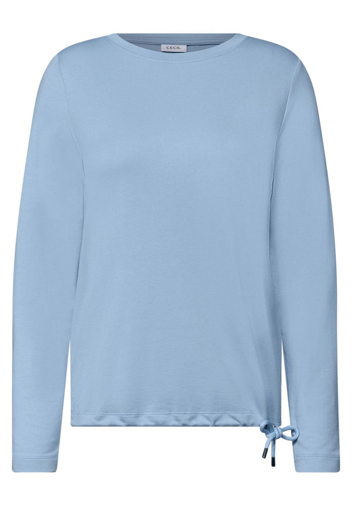 Langarm Shirt mit Tunnelzug am Saum