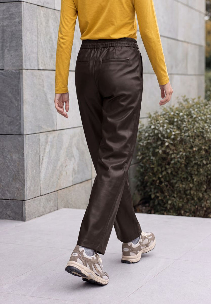 High Waist Wide Leg Hose in Lederoptik