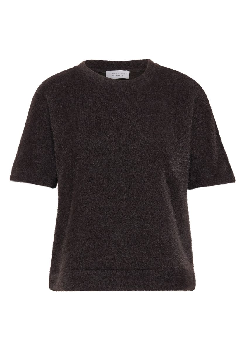 Kuscheliges T-Shirt in Strick-Optik