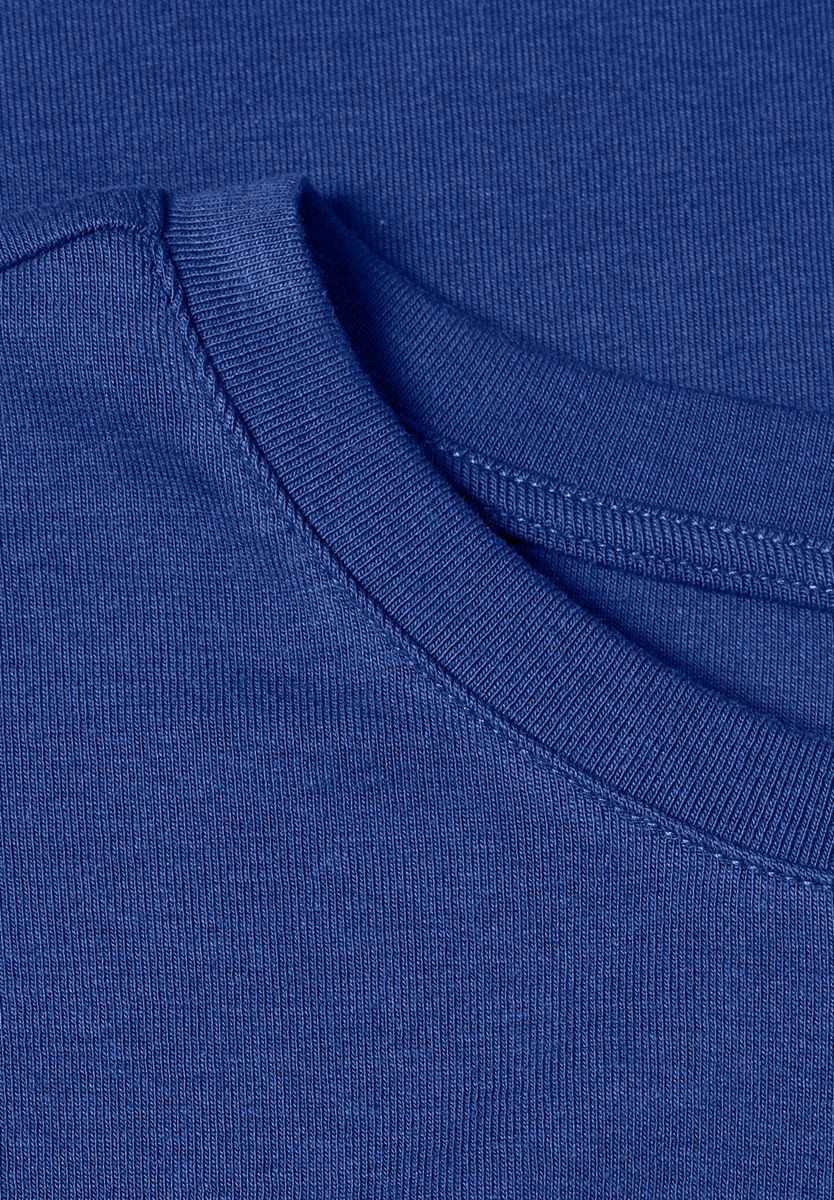 Basic Shirt in Unifarbe mit Rundhals