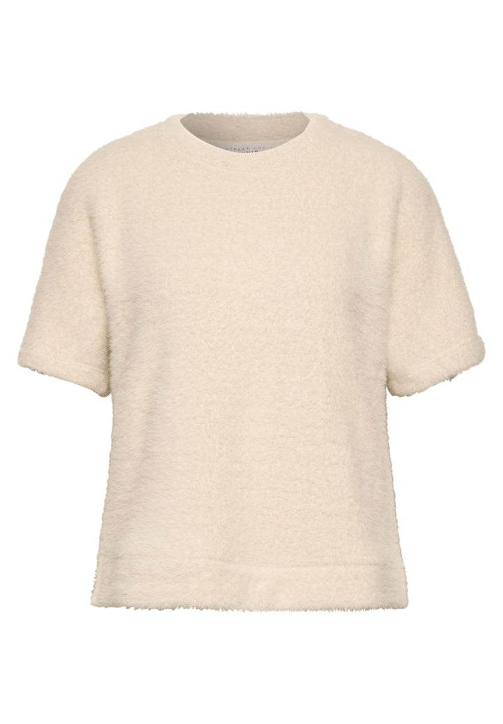 Kuscheliges T-Shirt in Strick-Optik