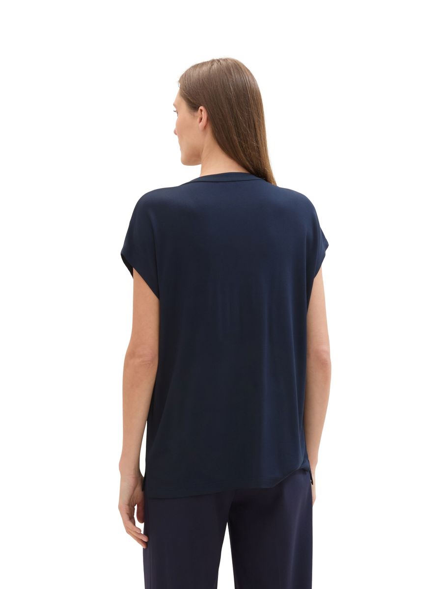 T-shirt fabric mix blouse