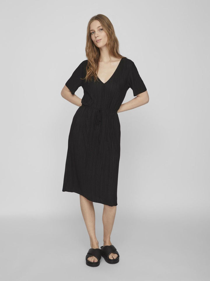 VIPLISA V-NECK S/S DRESS/SU/VOL