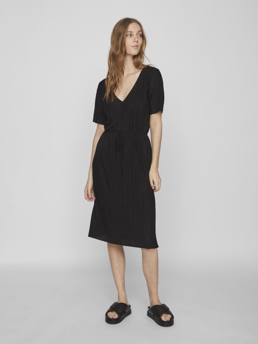 VIPLISA V-NECK S/S DRESS/SU/VOL