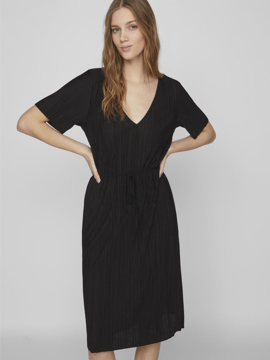 VIPLISA V-NECK S/S DRESS/SU/VOL